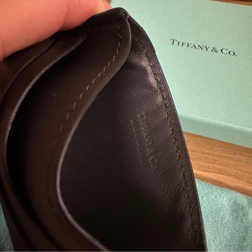 Tiffany & Co Black Leather Card Holder - Picture 6 of 12